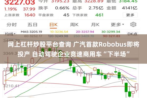 网上杠杆炒股平台查询 广汽首款Robobus即将投产 自动驾驶企业竞速商用车“下半场”